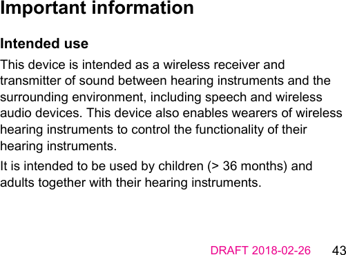 Page 43 of Sivantos AC04 Audio Clip User Manual english