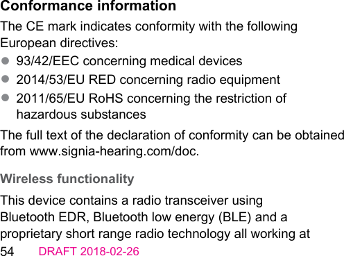 Page 54 of Sivantos AC04 Audio Clip User Manual english