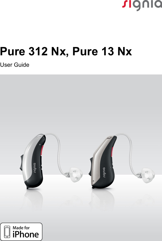 Hearing Systems Pure 312 Nx, Pure 13 NxUser Guide