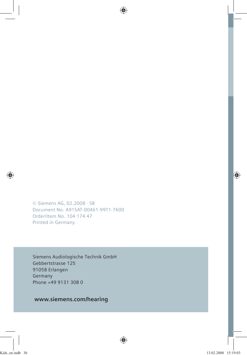 Sivantos WL002BTE BTE Hearing Aid User Manual Kids en indb