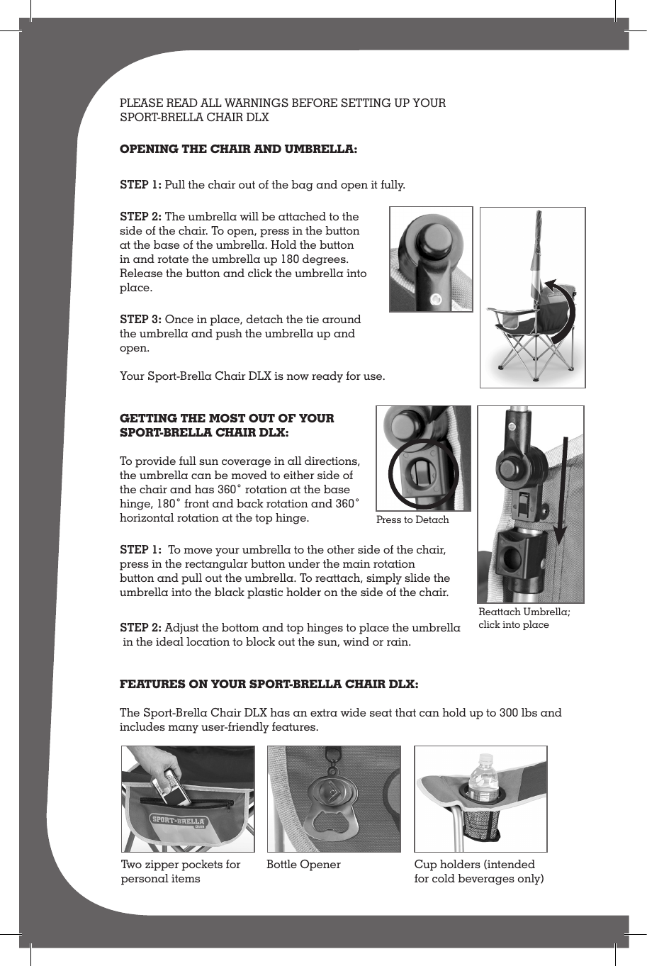 Page 2 of 4 - Sport Brella Chair DLX Instr V1
