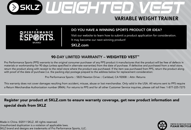 Page 12 of 12 - Weighted Vest Instructions