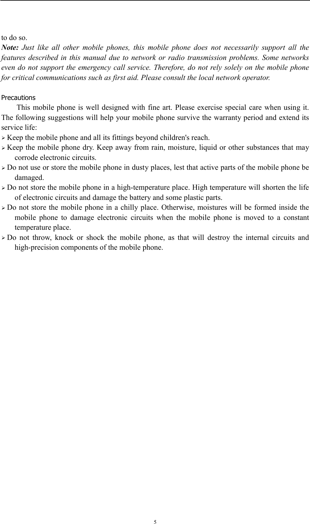 Page 5 of Sky Phone SKY55M Smartphone User Manual 