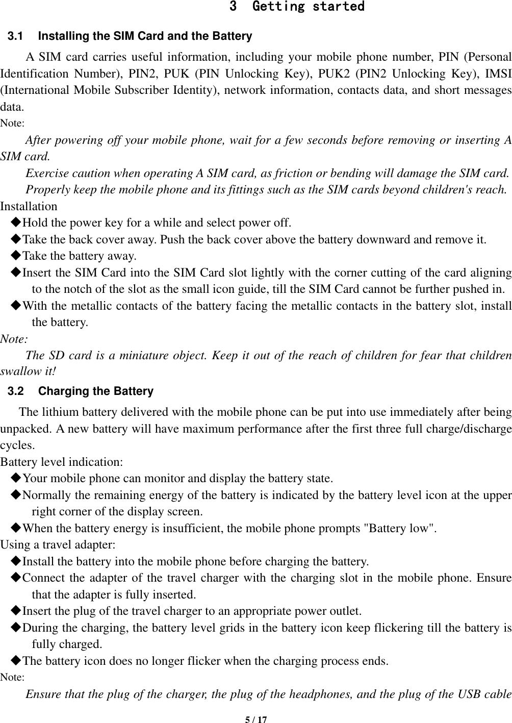 Page 5 of Sky Phone SKYELITEA55 4G Smart Phone User Manual