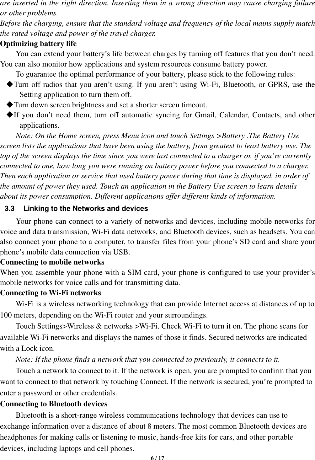 Page 6 of Sky Phone SKYELITEA55 4G Smart Phone User Manual
