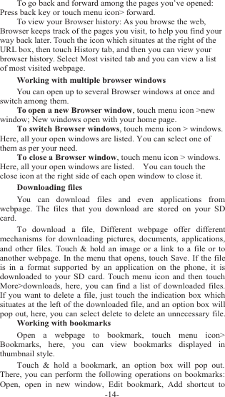 Page 15 of Sky Phone SKYPLATM4 3G Smart Phone User Manual             