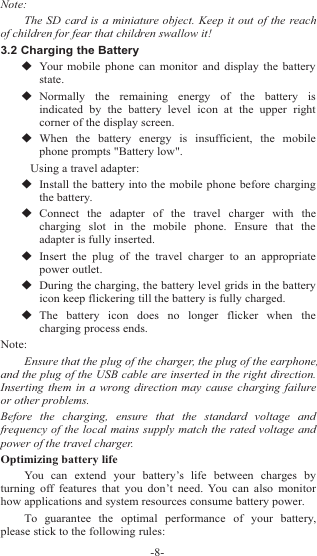 Page 9 of Sky Phone SKYPLATM4 3G Smart Phone User Manual             