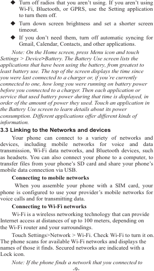 Page 10 of Sky Phone SKYPLATM4 3G Smart Phone User Manual             