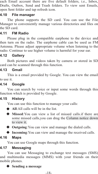 Page 19 of Sky Phone SKYPLATM4 3G Smart Phone User Manual             