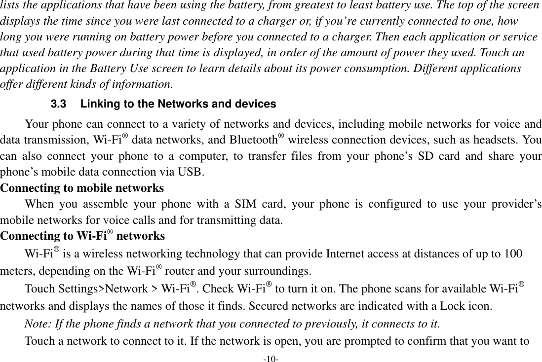 Page 10 of Sky Phone SKYPLATM5 3G Smart Phone User Manual 2  OK