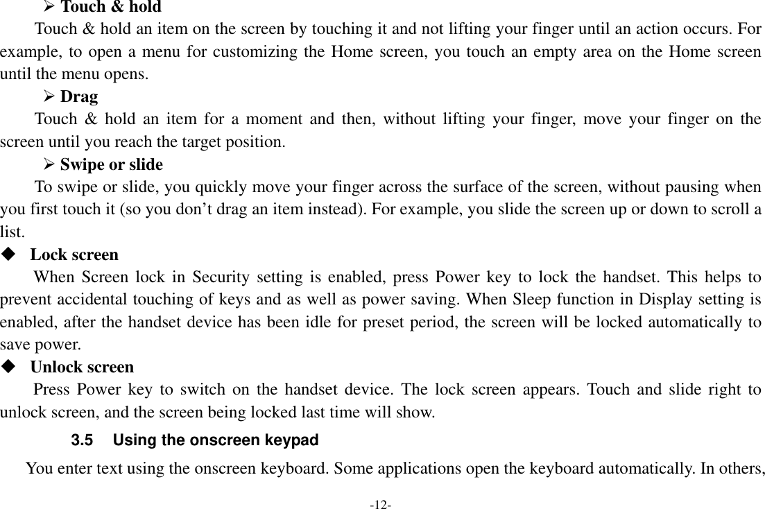 Page 12 of Sky Phone SKYPLATM5 3G Smart Phone User Manual 2  OK