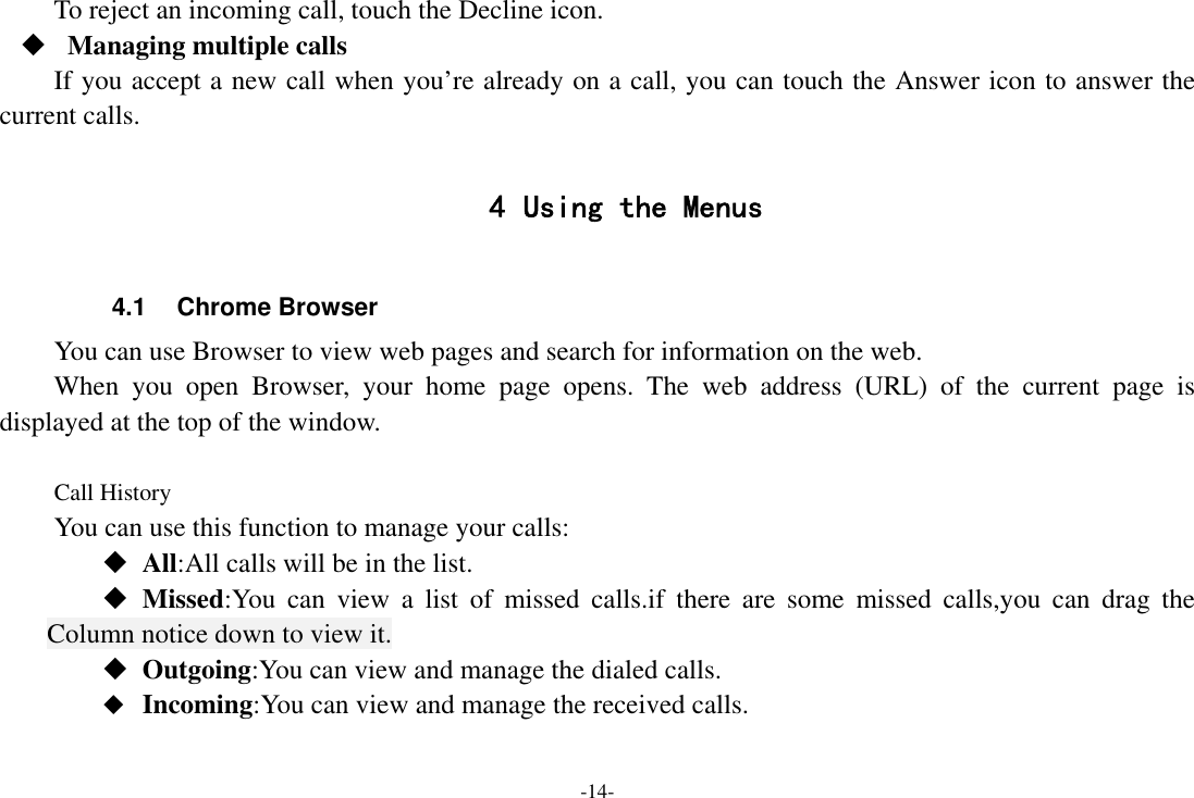 Page 14 of Sky Phone SKYPLATM5 3G Smart Phone User Manual 2  OK