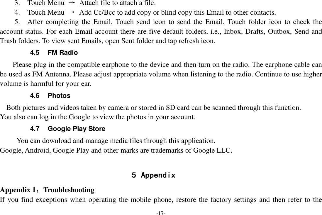 Page 17 of Sky Phone SKYPROIII Smart phone User Manual UM content 7 0 ENGLISH 