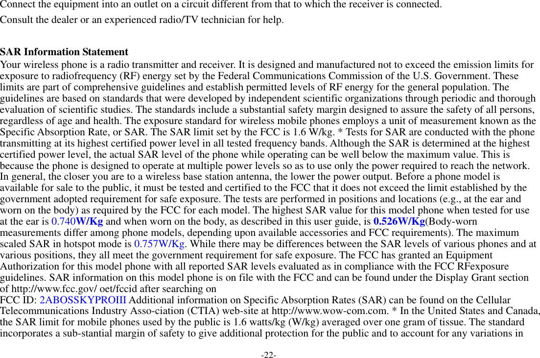 Page 22 of Sky Phone SKYPROIII Smart phone User Manual UM content 7 0 ENGLISH 