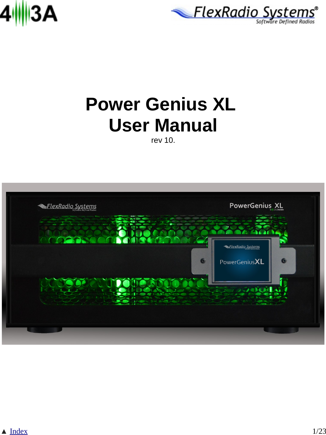 Sky Sat Doo SKYPGXL001 Power Genius XL, HF/6M linear amplifier User Manual