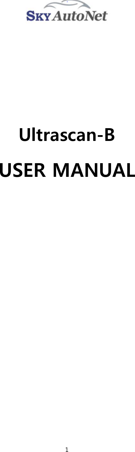 1     Ultrascan-B USER MANUAL              