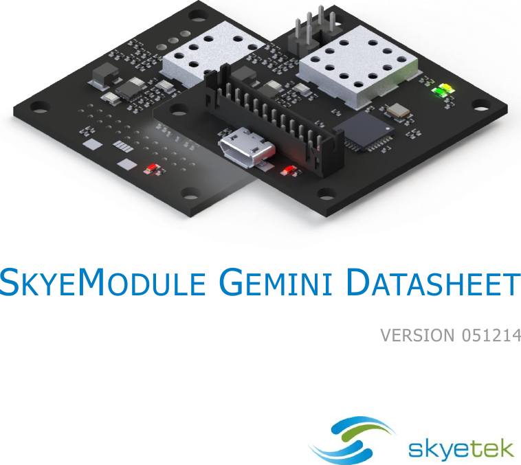 SkyeTek GEMINI003 SkyeModule Gemini User Manual
