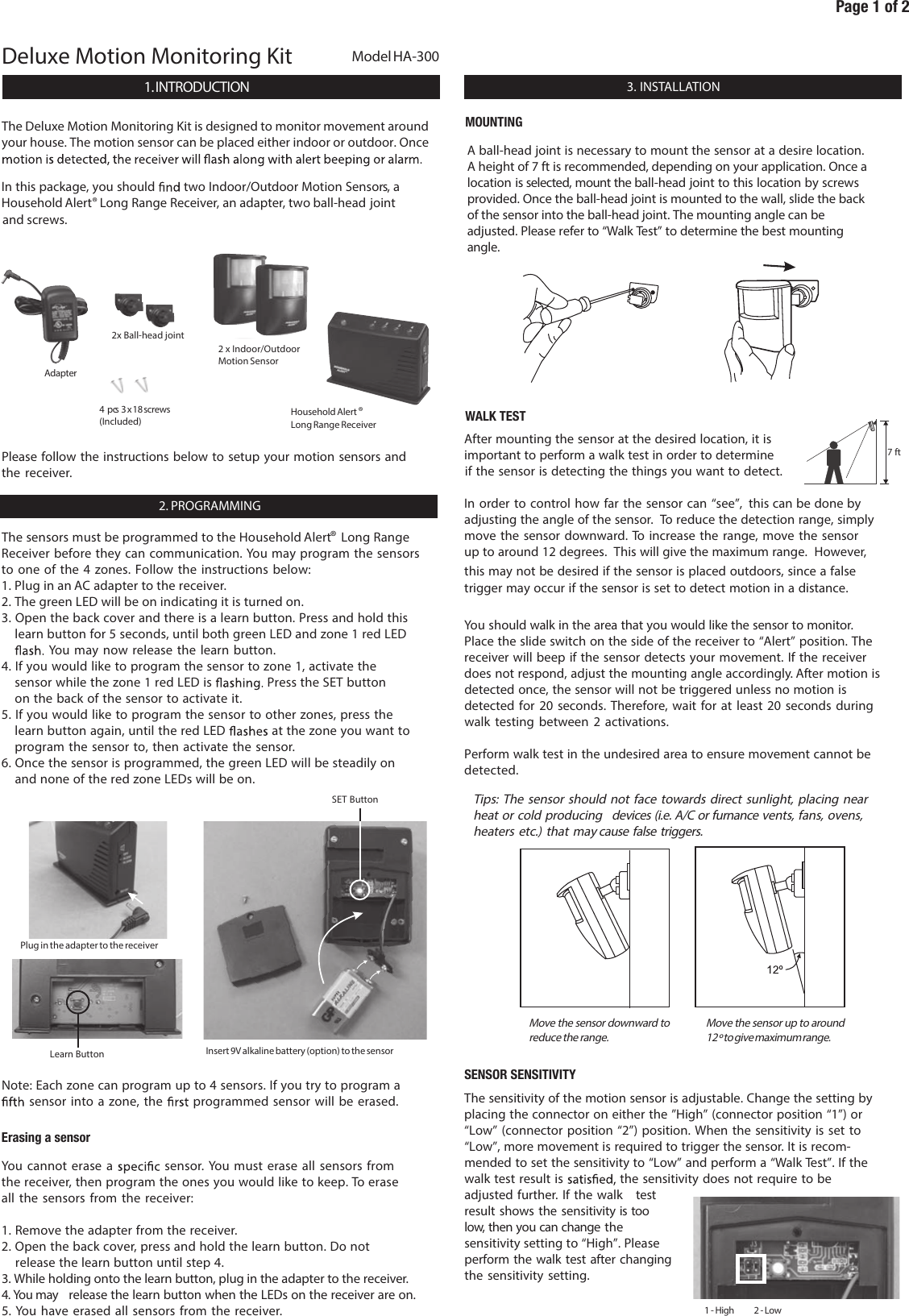 Page 1 of 2 - Skylink Skylink-Ha-300-Users-Manual- New39manualb  Skylink-ha-300-users-manual