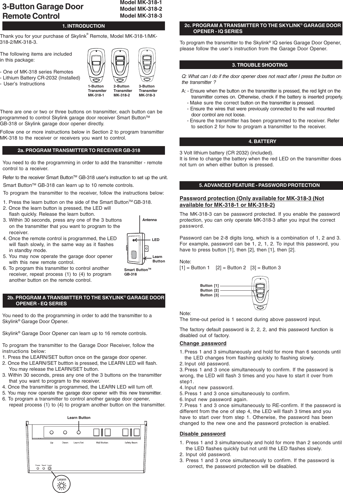 Skylink Mk 318 3 Users Manual Mg6t2