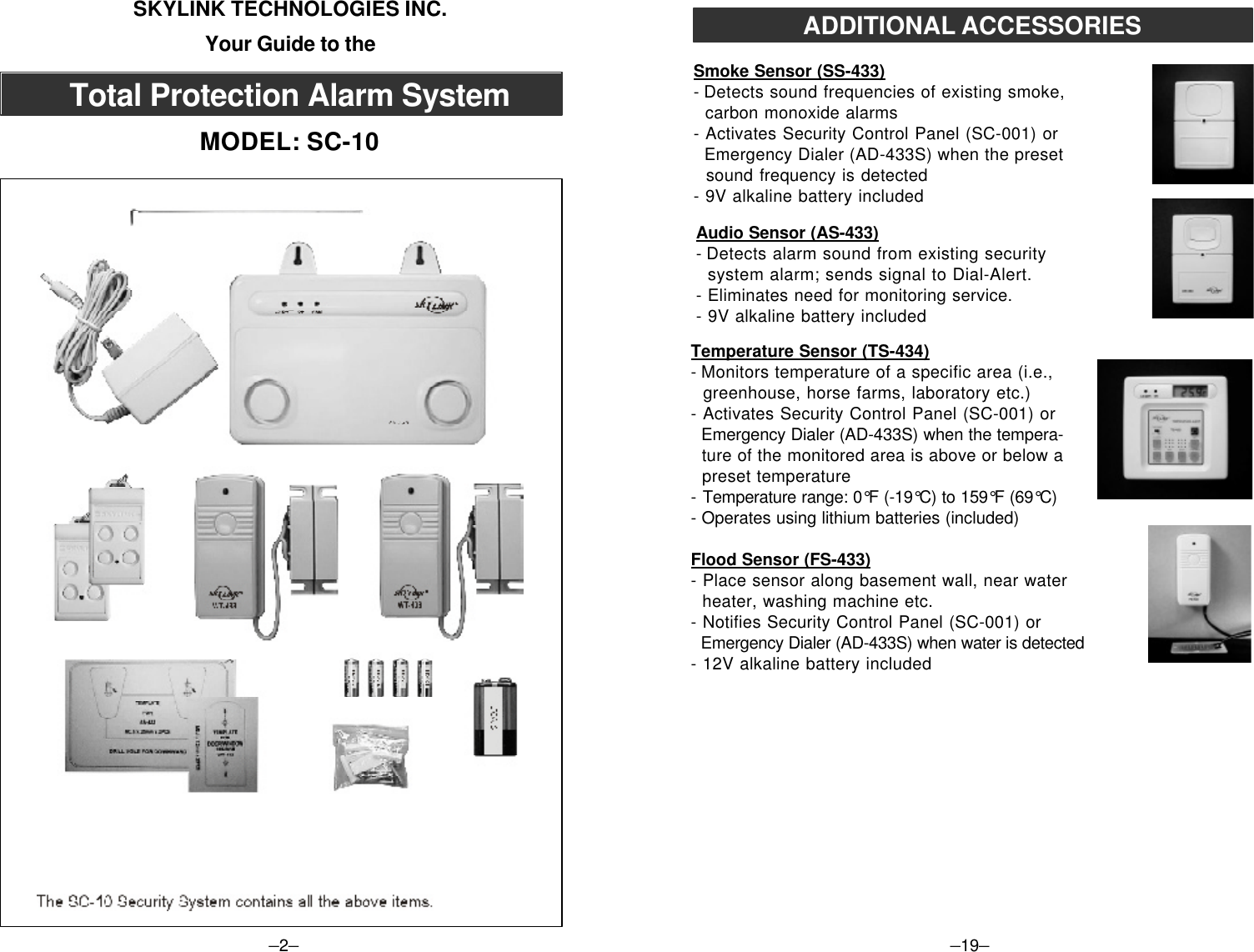 Page 2 of 10 - Skylink Skylink-Sc-10-Users-Manual- E  Skylink-sc-10-users-manual