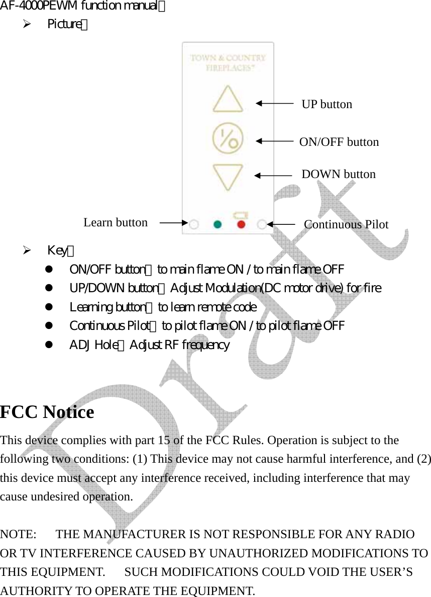 Skytech II AF4000PEWM REMOTE CONTROL RECEIVER User Manual