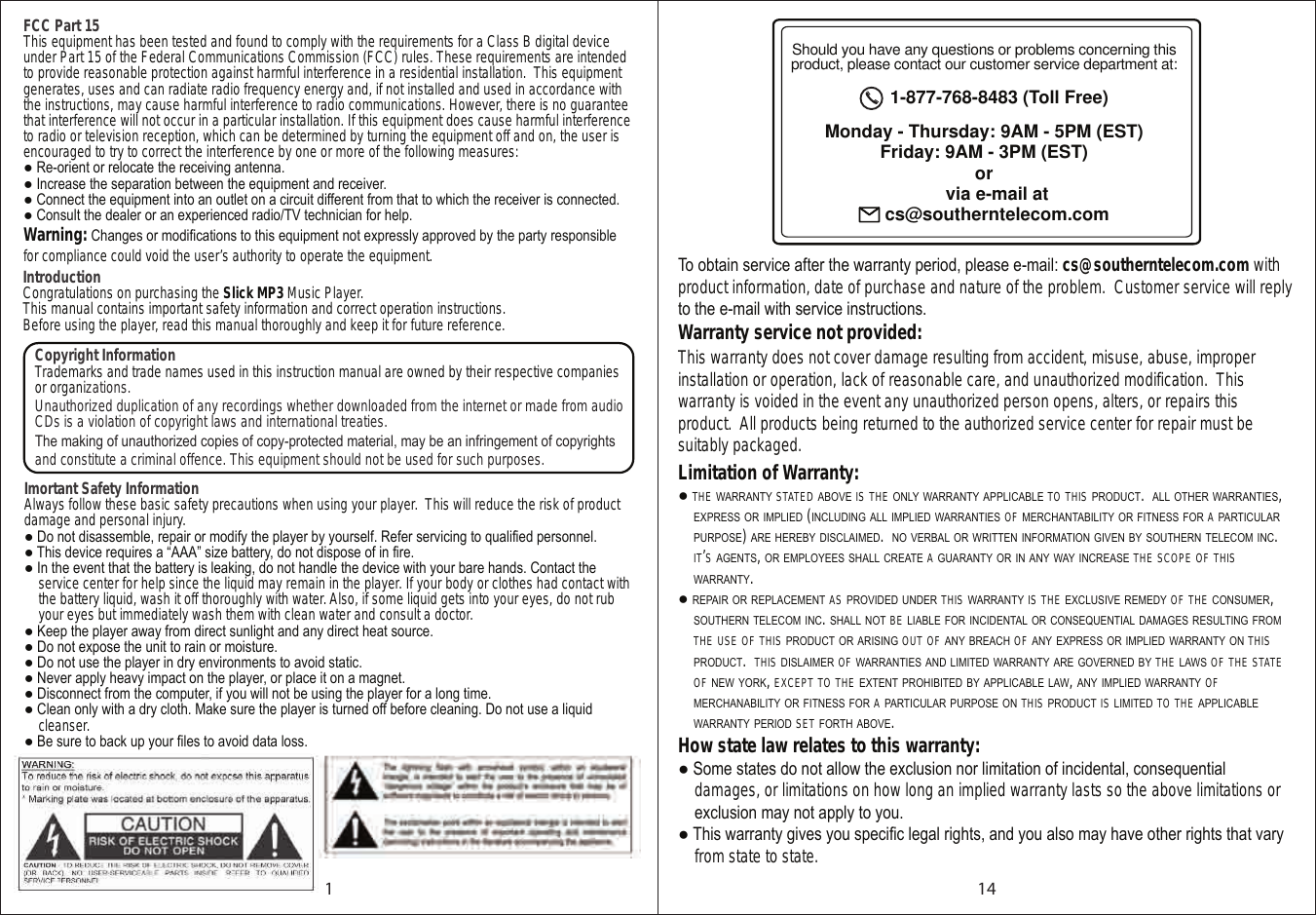 Slick Mp316Cb 2 Users Manual Print