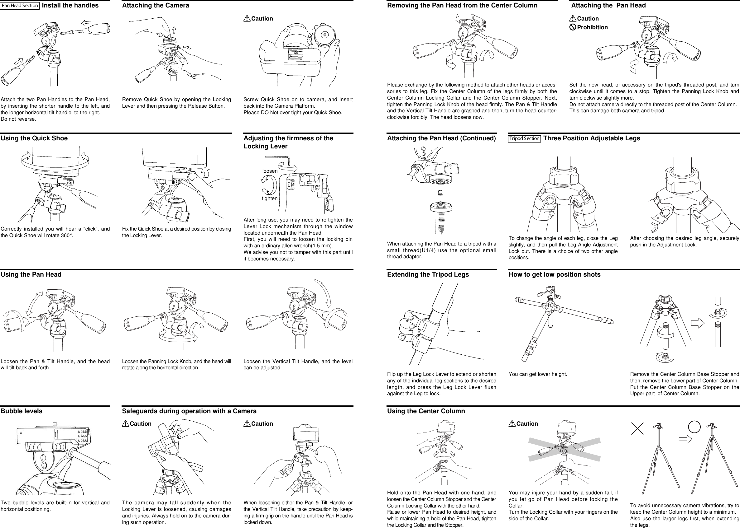 Page 2 of 2 - Slik Slik-Pro700Dx-Tripod-Users-Manual- PRO780_580DX Tripod ”æŁ\  Slik-pro700dx-tripod-users-manual