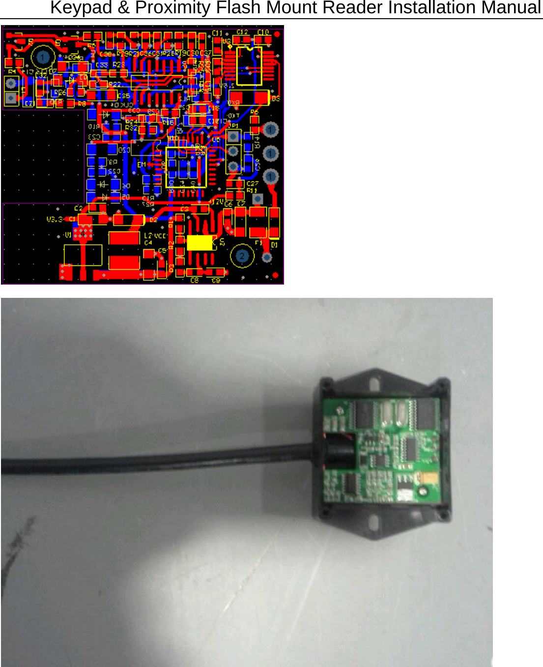 Keypad &amp; Proximity Flash Mount Reader Installation Manual     