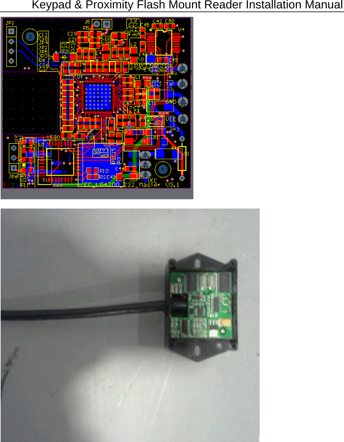 Keypad &amp; Proximity Flash Mount Reader Installation Manual    