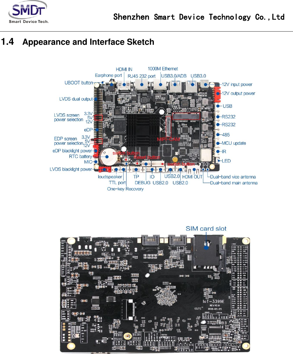 Page 4 of Smart Device Technology IOT-3399E IoT-3399E User Manual IoT 3288A V1 0