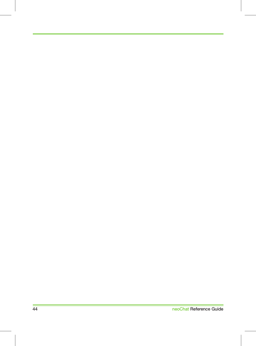 44 neoChat Reference Guide
