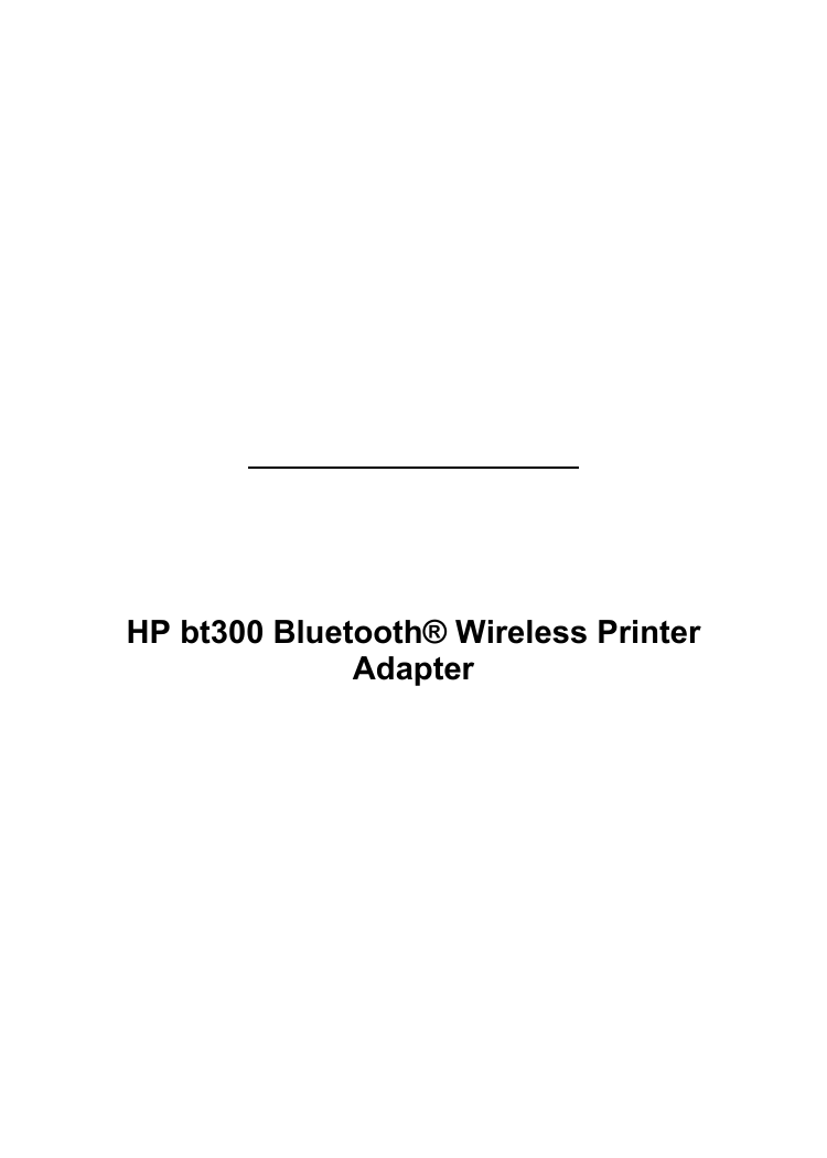 HP bt300 Bluetooth&reg; Wireless PrinterAdapter