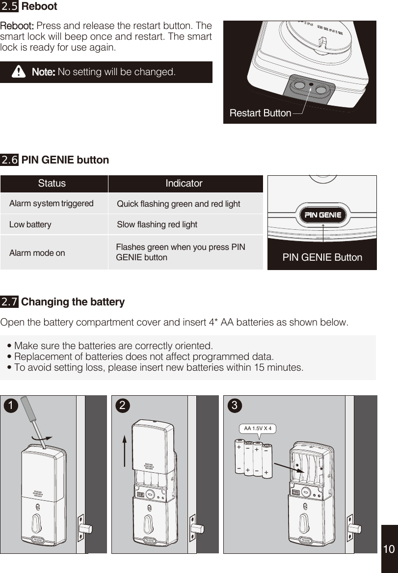Page 13 of Smart Technologies and Investment SMARTPGD728 Electronic lock with Bluetooth User Manual 
