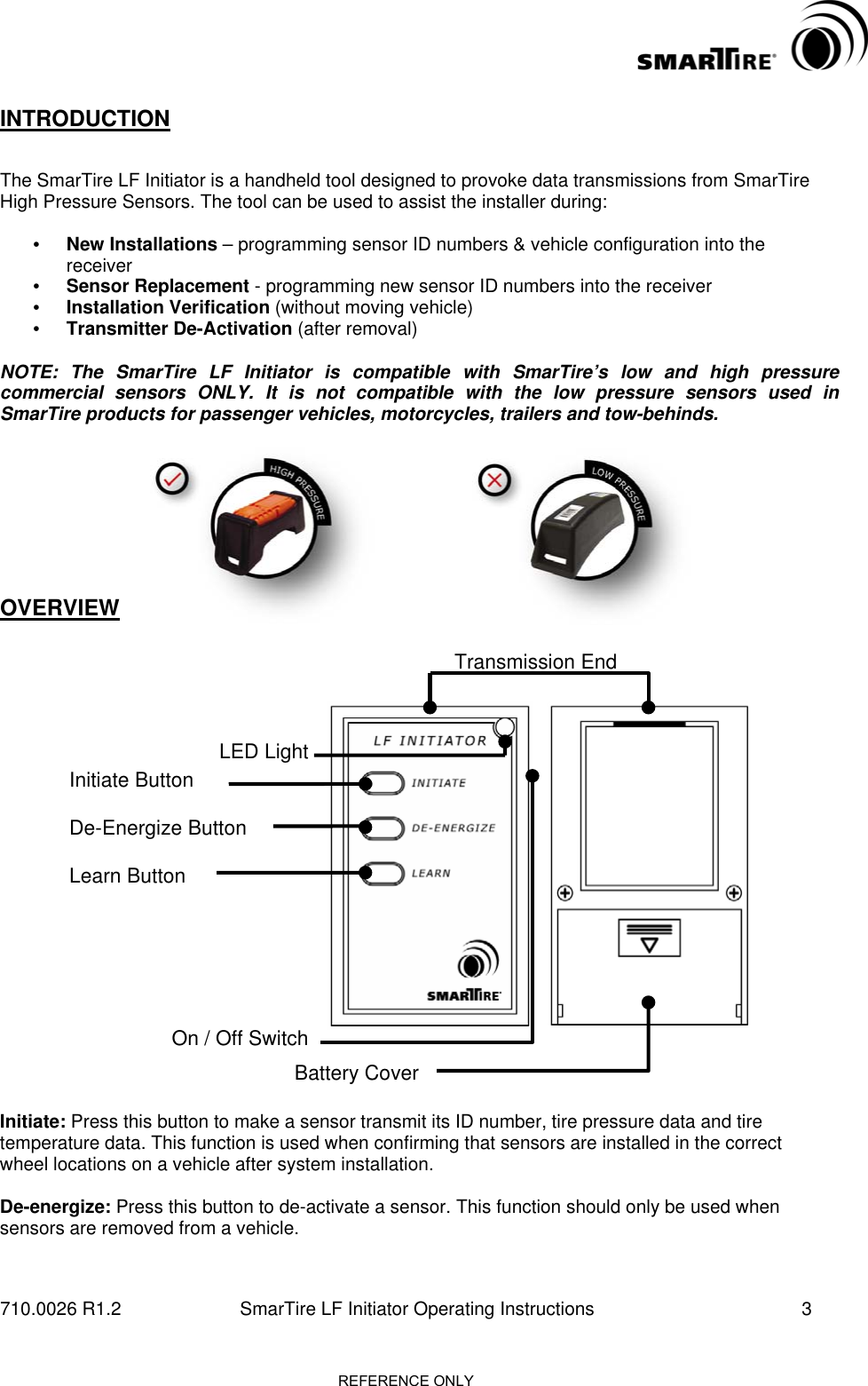 Page 3 of 9 - Smart-Technologies Smart-Technologies-710-0026-Users-Manual 710-0026- LF Initiator Manual