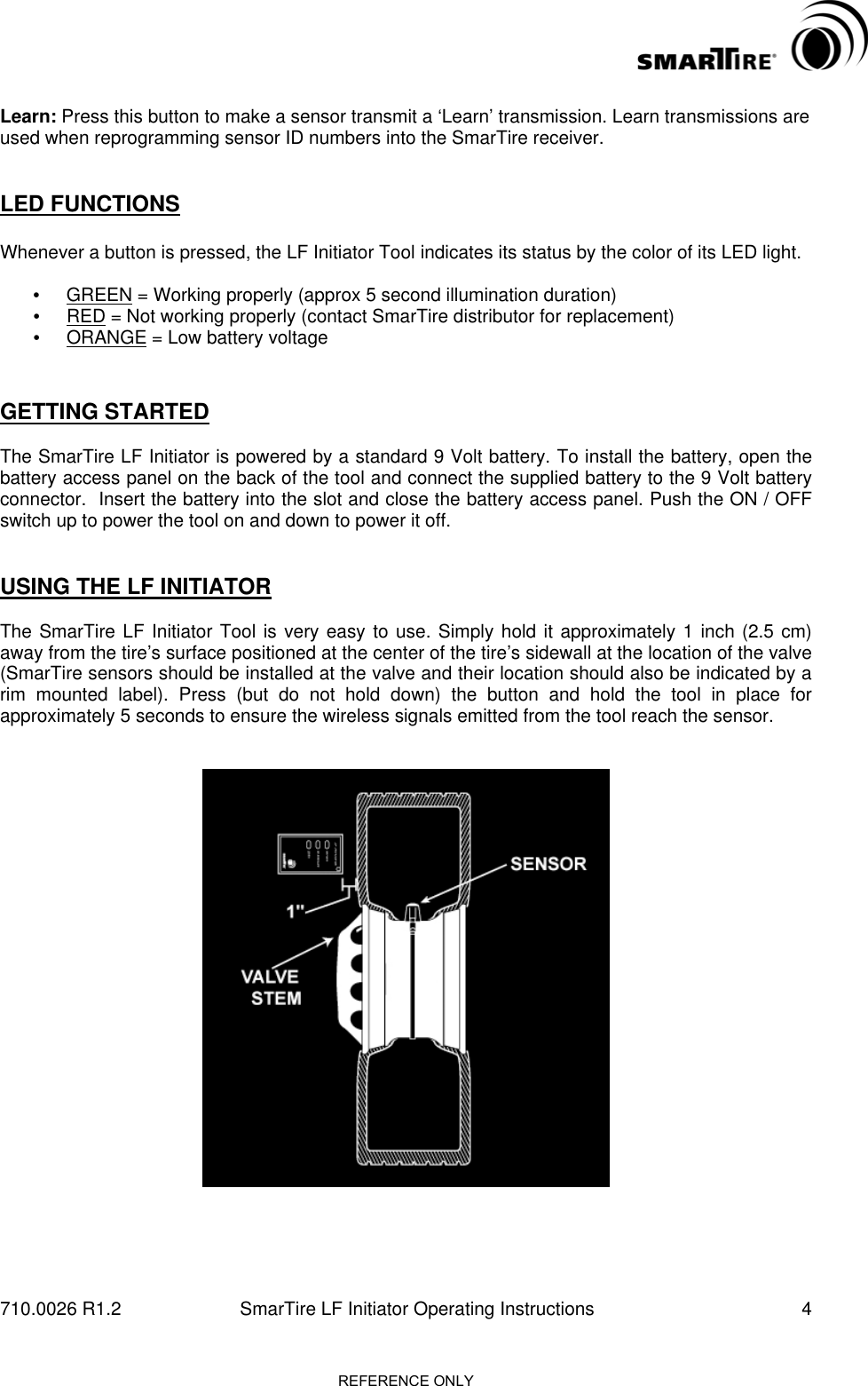 Page 4 of 9 - Smart-Technologies Smart-Technologies-710-0026-Users-Manual 710-0026- LF Initiator Manual
