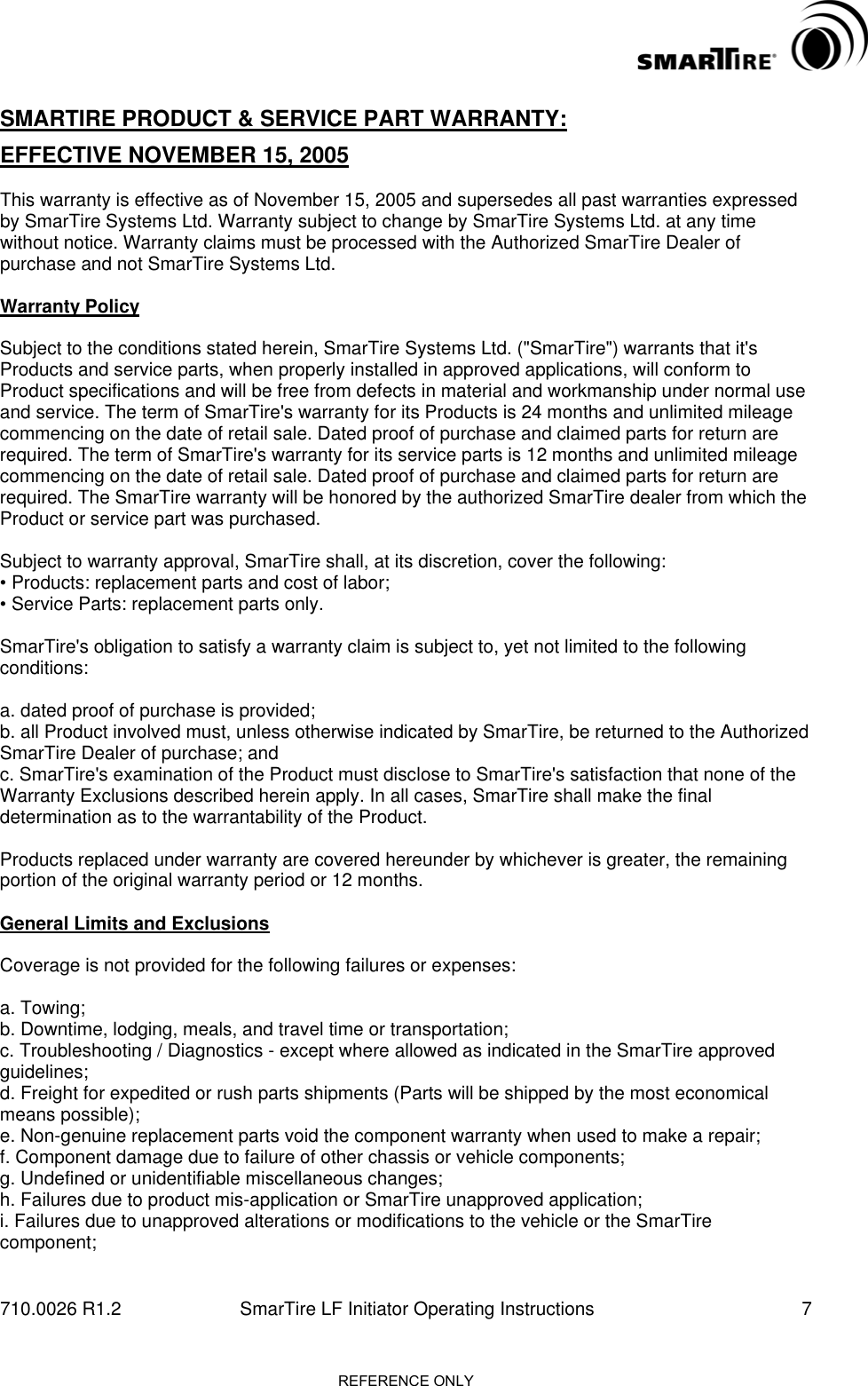 Page 7 of 9 - Smart-Technologies Smart-Technologies-710-0026-Users-Manual 710-0026- LF Initiator Manual