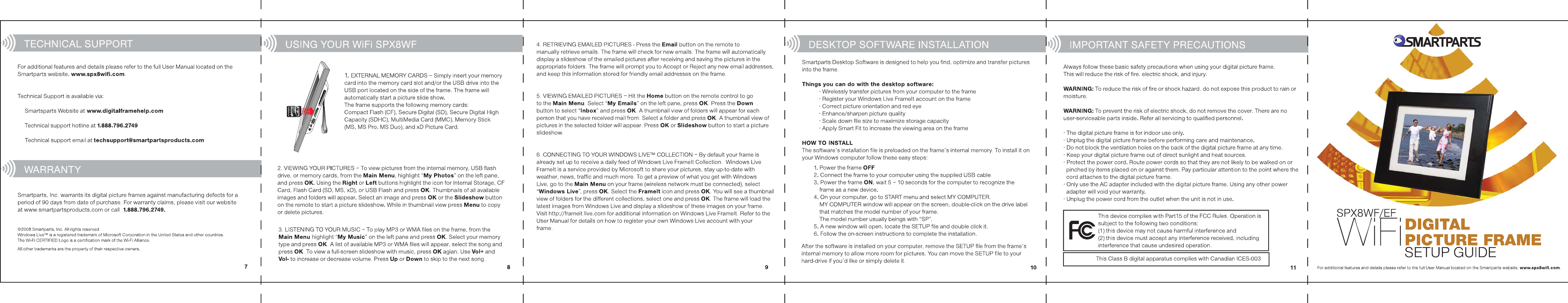SmartParts SPX8WF Digital Photo Frame User Manual SPX8WF Setup OUTL S1 ai