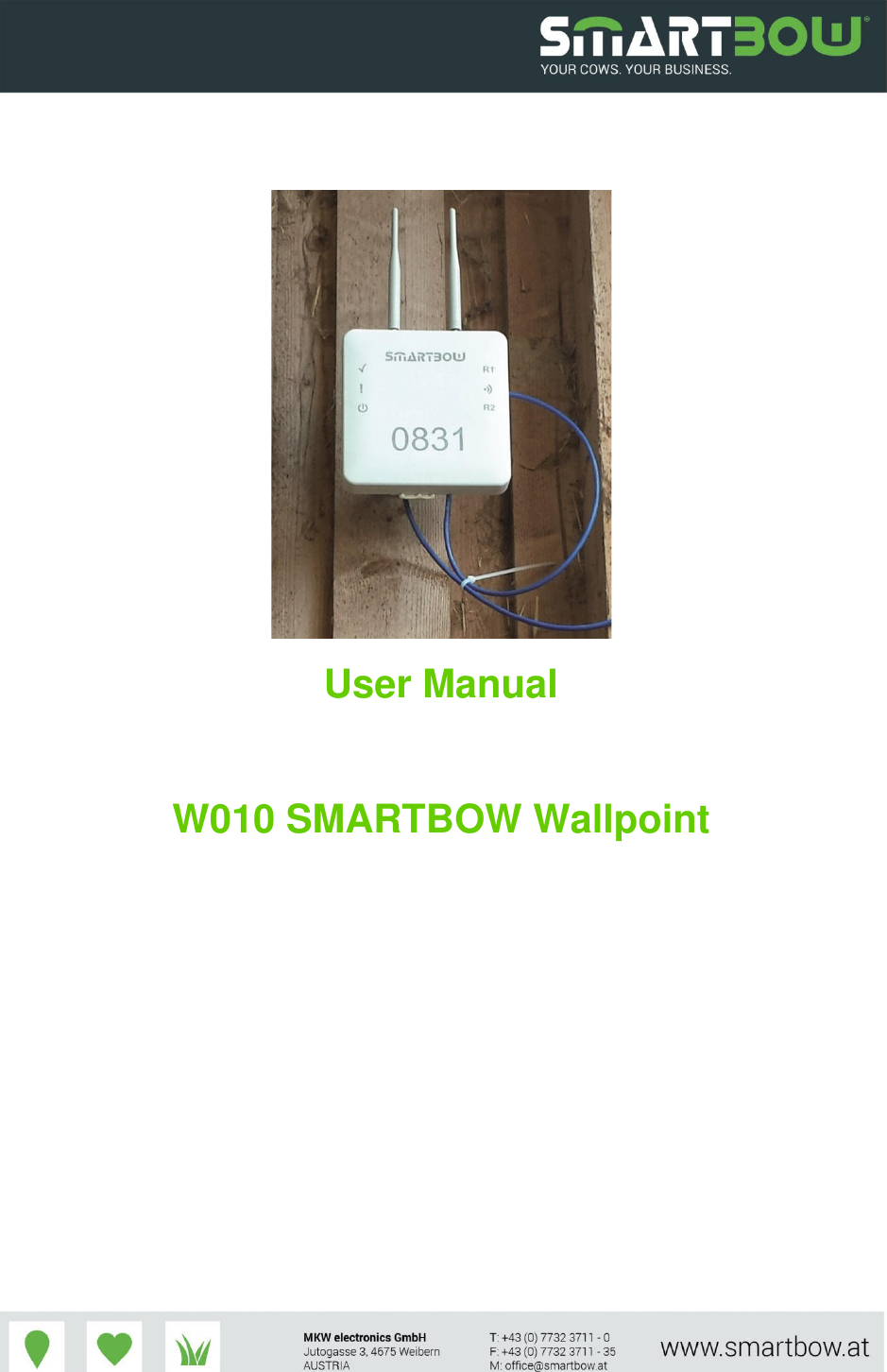 User Manual W010 SMARTBOW Wallpoint