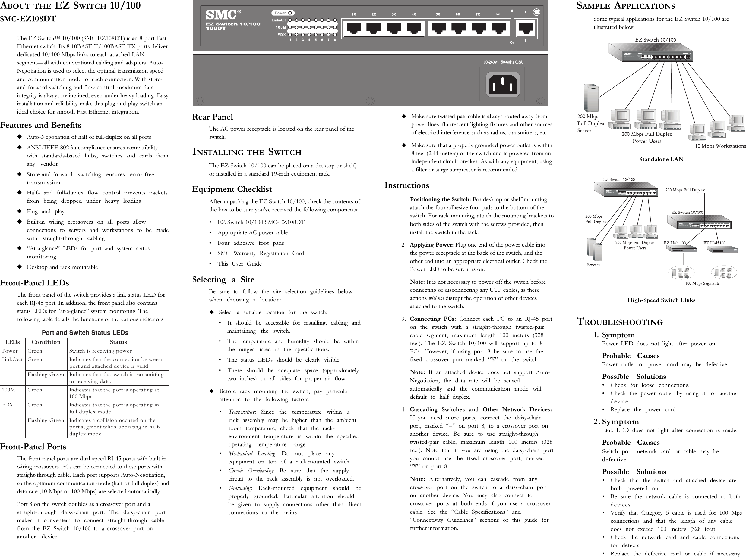 Page 1 of 2 - Smc-Networks Smc-Networks-Smc-Ez-Smc-Ez108Dt-Users-Manual-  Smc-networks-smc-ez-smc-ez108dt-users-manual