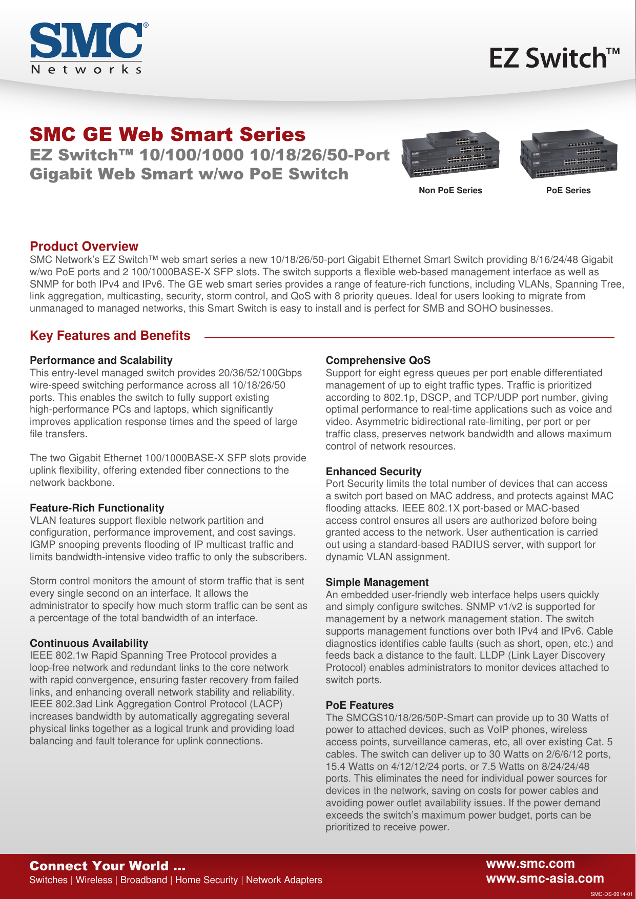 Page 1 of 4 - Smc-Networks Smc-Networks-Web-Datasheet- SMCGS10C-Smart V2 DS R01 20141106  Smc-networks-web-datasheet