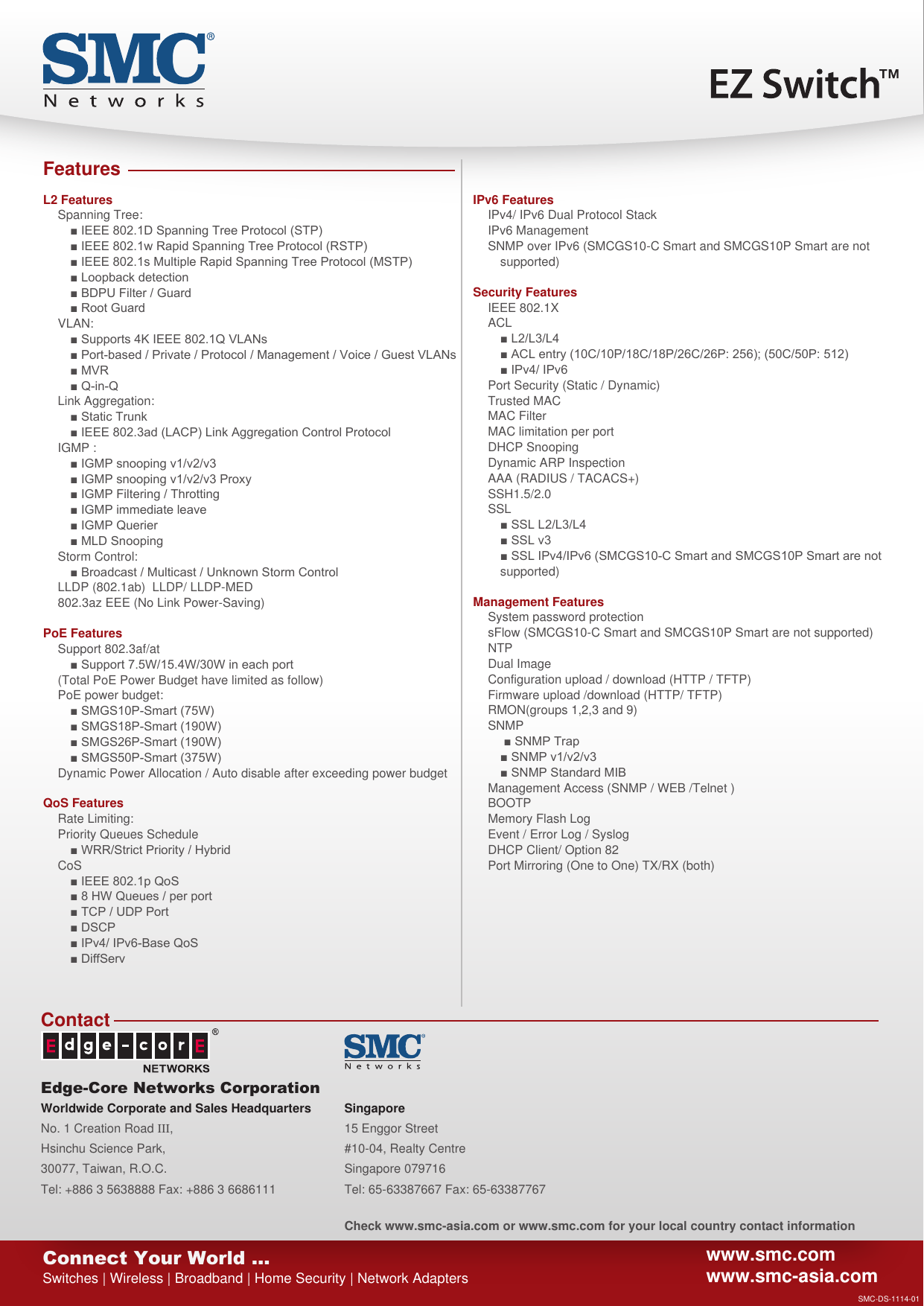 Page 4 of 4 - Smc-Networks Smc-Networks-Web-Datasheet- SMCGS10C-Smart V2 DS R01 20141106  Smc-networks-web-datasheet