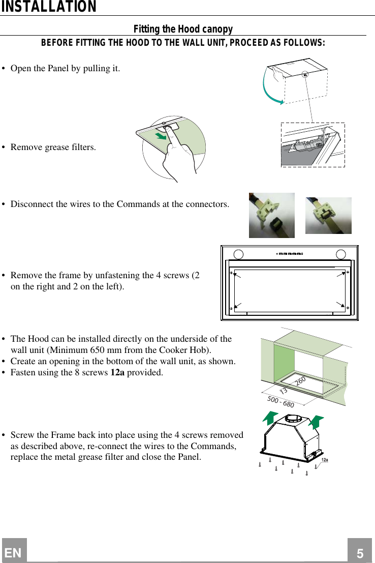 Page 5 of 12 - Smeg SHC700X - 991.0264.134_ver2 User Manual  To The C6b11e1a-a6f2-436b-bb53-f602b762eba3