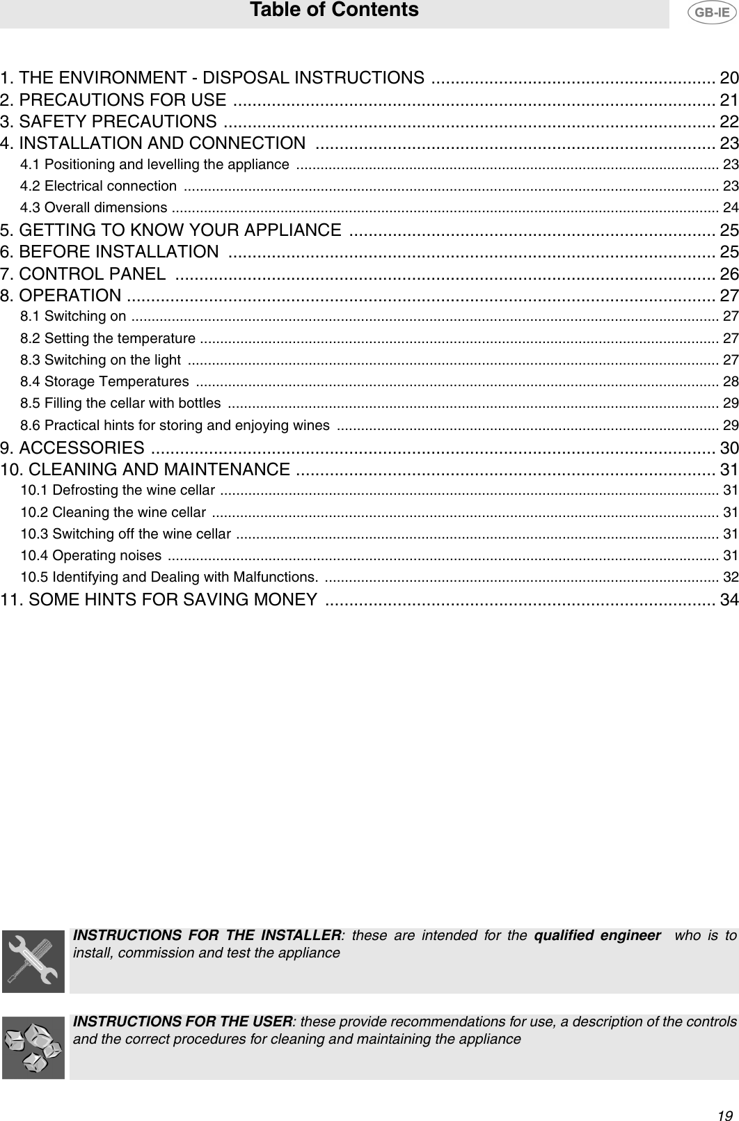Smeg Scv36X Instructions For Installation And Use 03 477 2752 GB