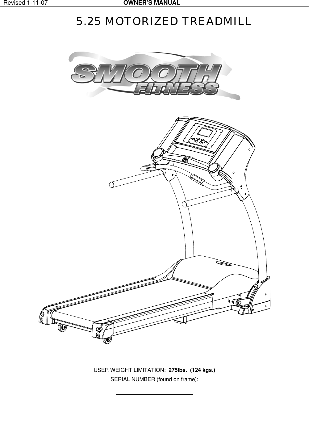 Smooth Fitness Treadmill 565 Manual / How To Adjust A Belt On A