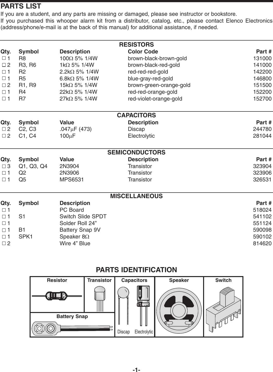 Page 2 of 8 - Snap-Circuits Snap-Circuits-K-24-Users-Manual- K-24 REV-D 7-23-02  Snap-circuits-k-24-users-manual