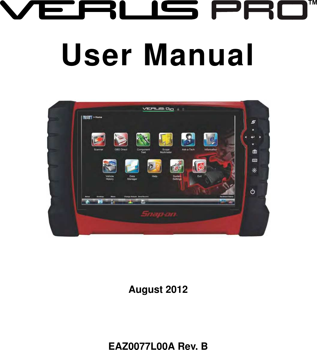 User ManualAugust 2012EAZ0077L00A Rev. B