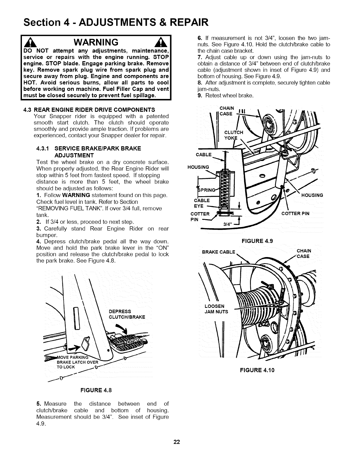 Snapper 281023bve User Manual Rear Engine Riding Mower Manuals And Guides L0808013