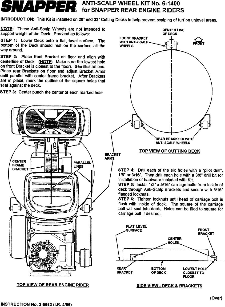 Page 1 of 2 - Snapper Snapper-6-1400-Users-Manual-  Snapper-6-1400-users-manual