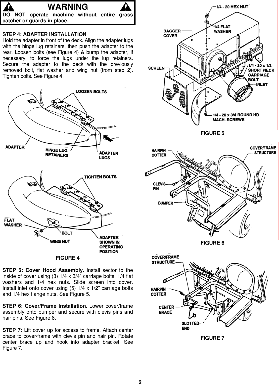 Page 2 of 7 - Snapper Snapper-75438-Users-Manual- #6-1888 Twin Bag Grass Catcher Snapper-75438-users-manual