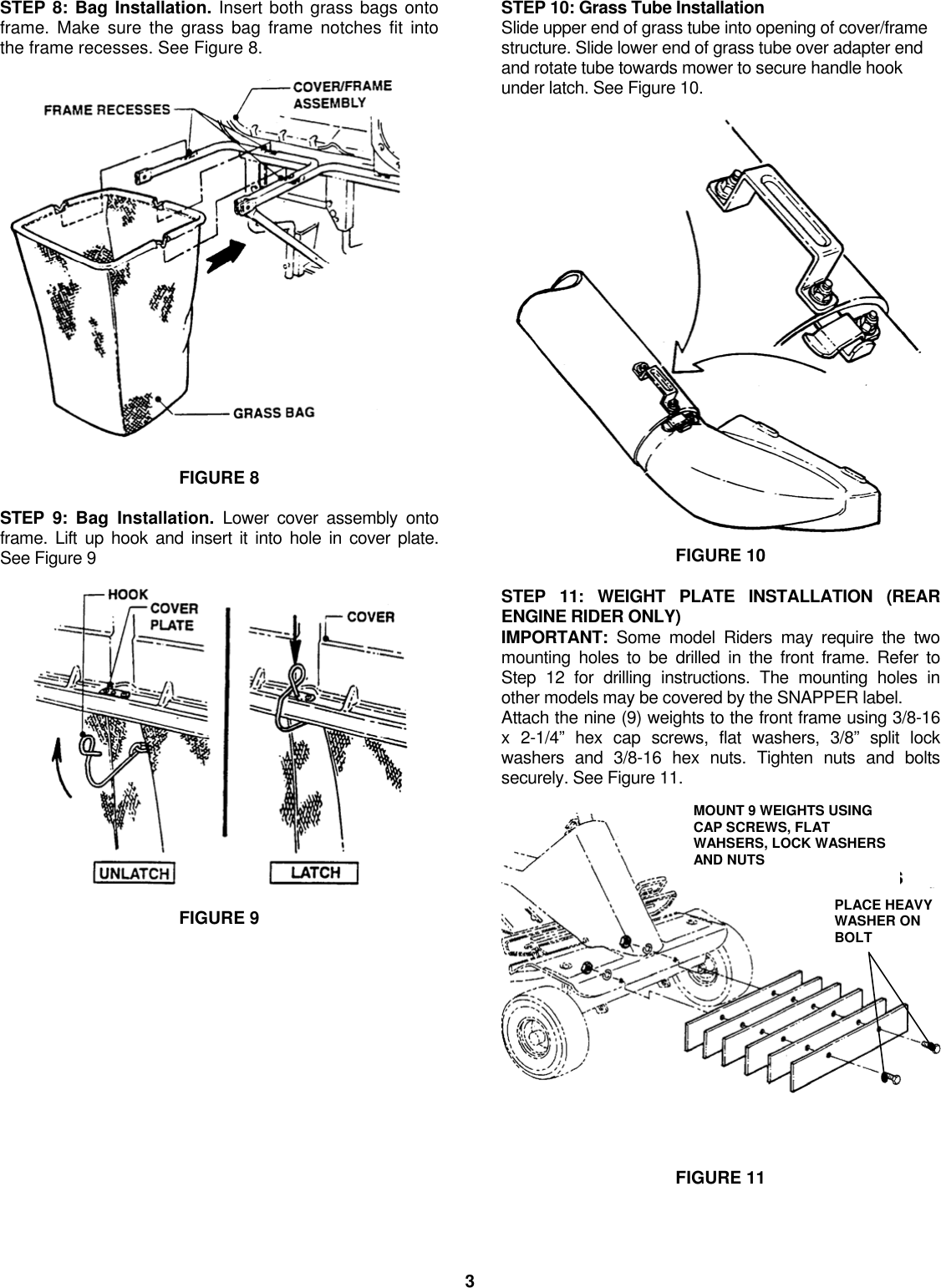 Page 3 of 7 - Snapper Snapper-75438-Users-Manual- #6-1888 Twin Bag Grass Catcher Snapper-75438-users-manual